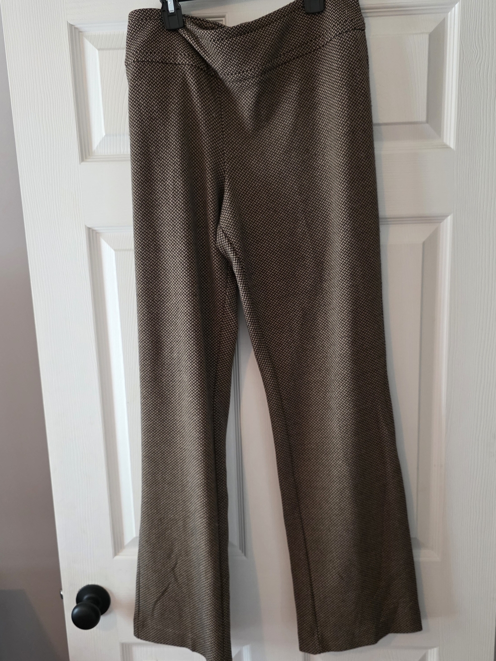 Women's Brown Patterned Bootcut Pants